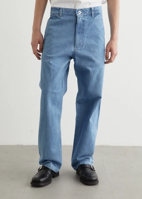 Minimal Edge Base Wear 5 Pocket Denim Indigo Jeans