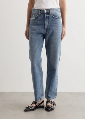 90's Mid Rise Straight Jeans Street Fashion Breathable