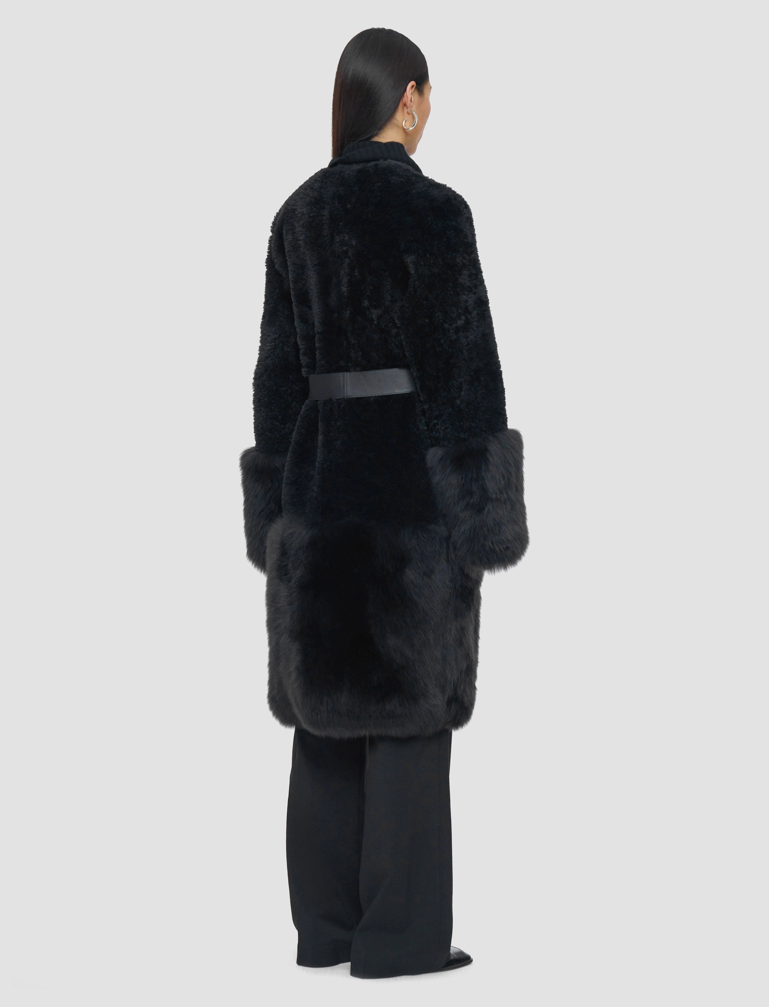 Tina Shearling Coat Mesh Venting Ski Use