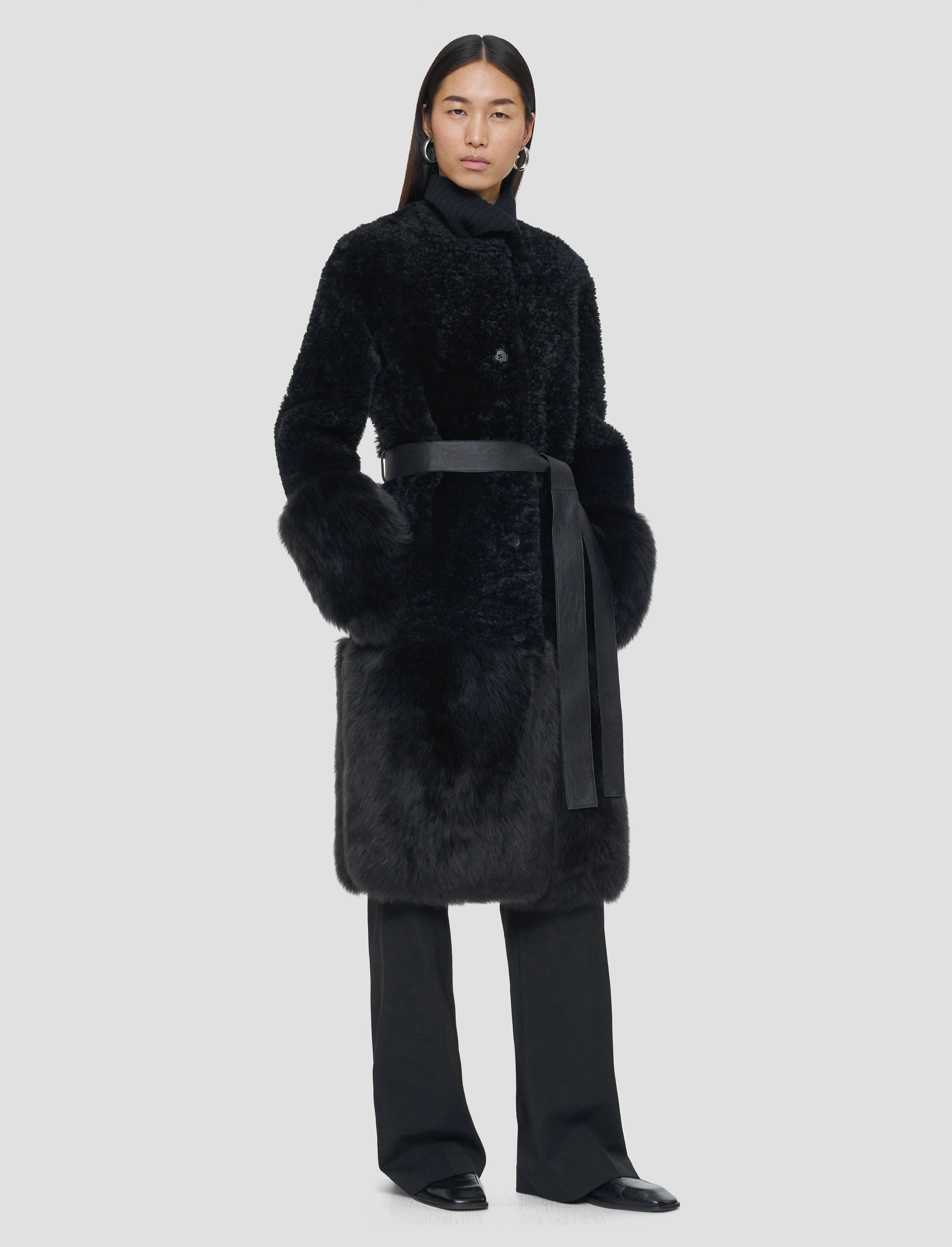 Tina Shearling Coat Snag Proof Surface