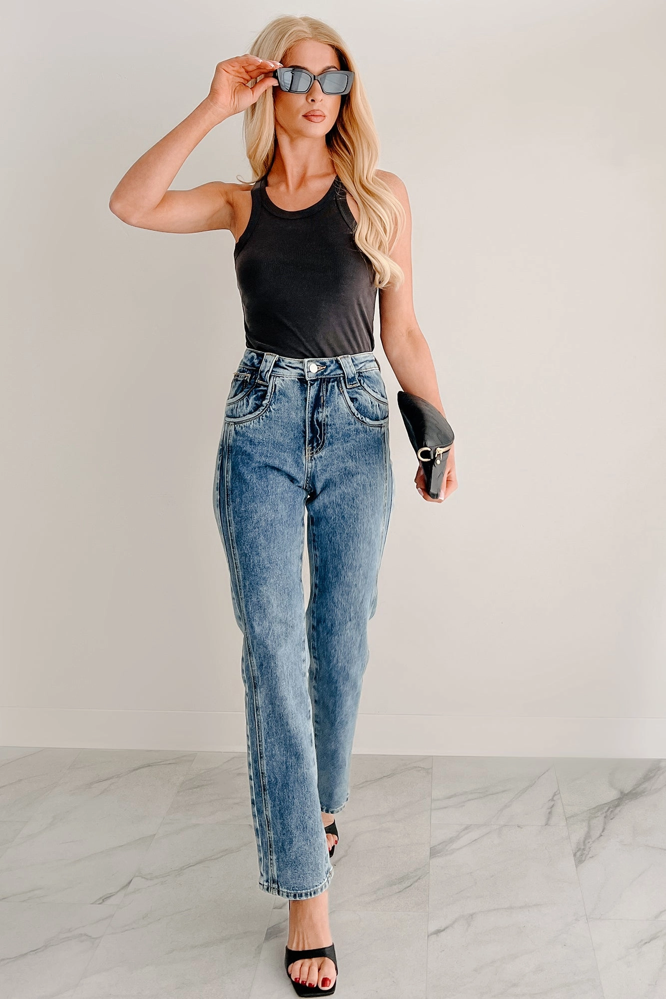 Ada High Rise Saige Dad Jeans (Medium) Home Comfort Teen Outfit Student Outfit Work Ready