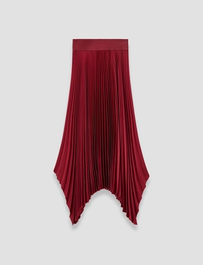Ade Knit Weave Pliss Skirt Stylish Drape