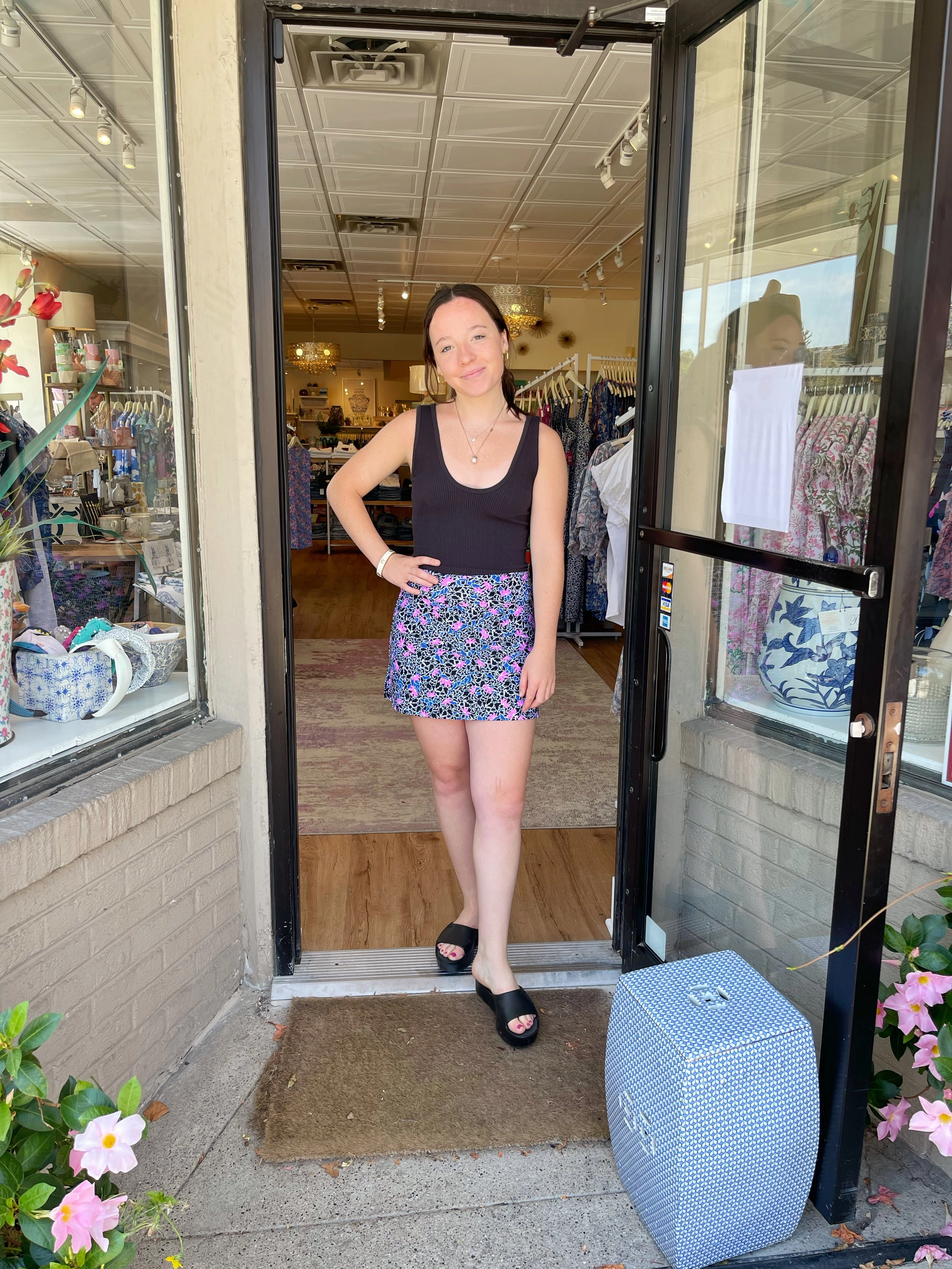 PlushLining Razi Skort Scaevola Orchid/Black