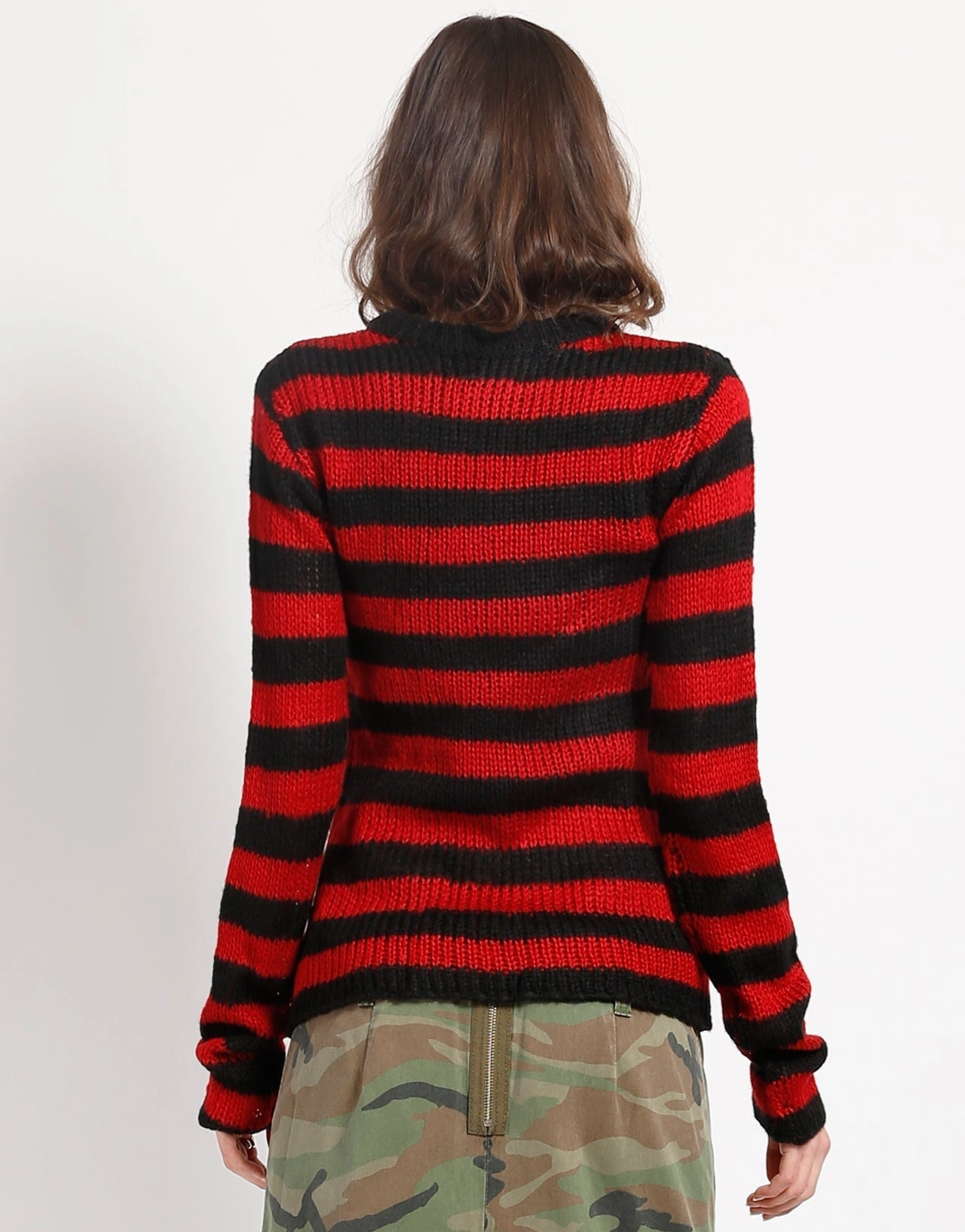 QuickRelease RAG STRIPE SWEATER RED