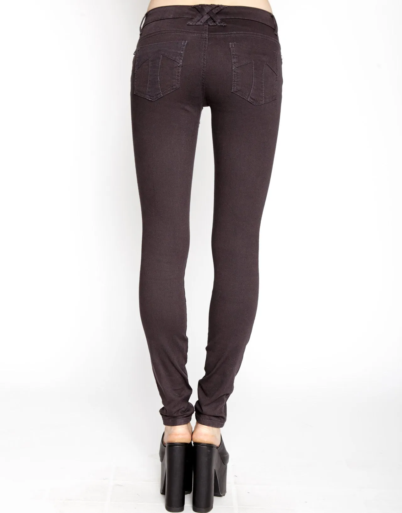 T Back Jeans GREY Side Pockets Quick Layering