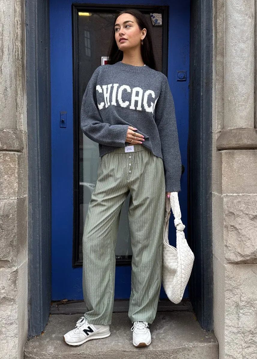 Cozy Designs Chicago Crop Sweater - Gray