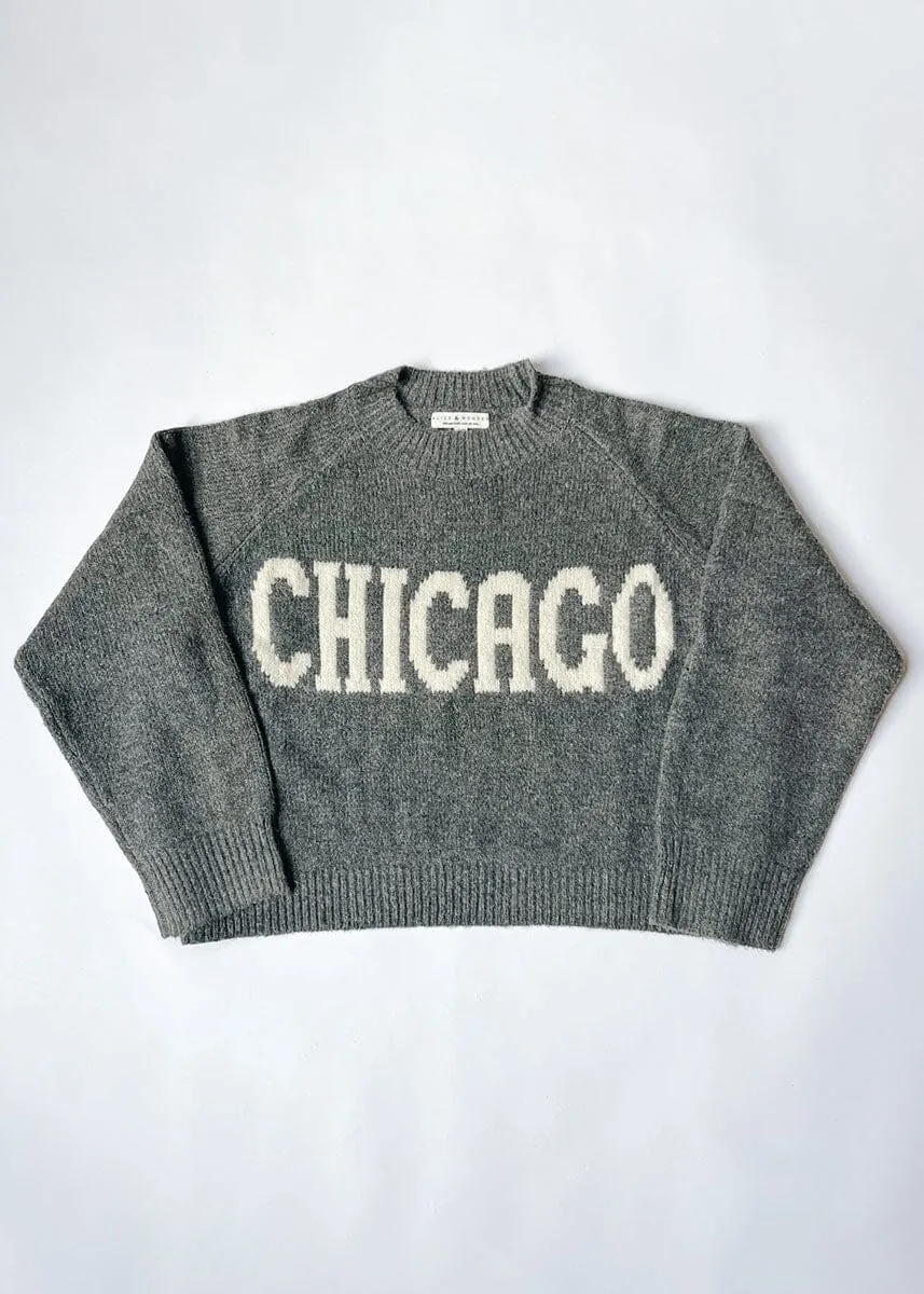 Chicago Crop Sweater - Gray Moisture Wicking Technology Warm And Comfortable