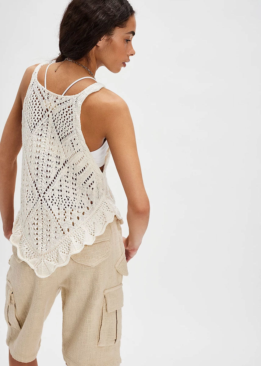AntiPilling Finish Sea Song Tank - Ivory