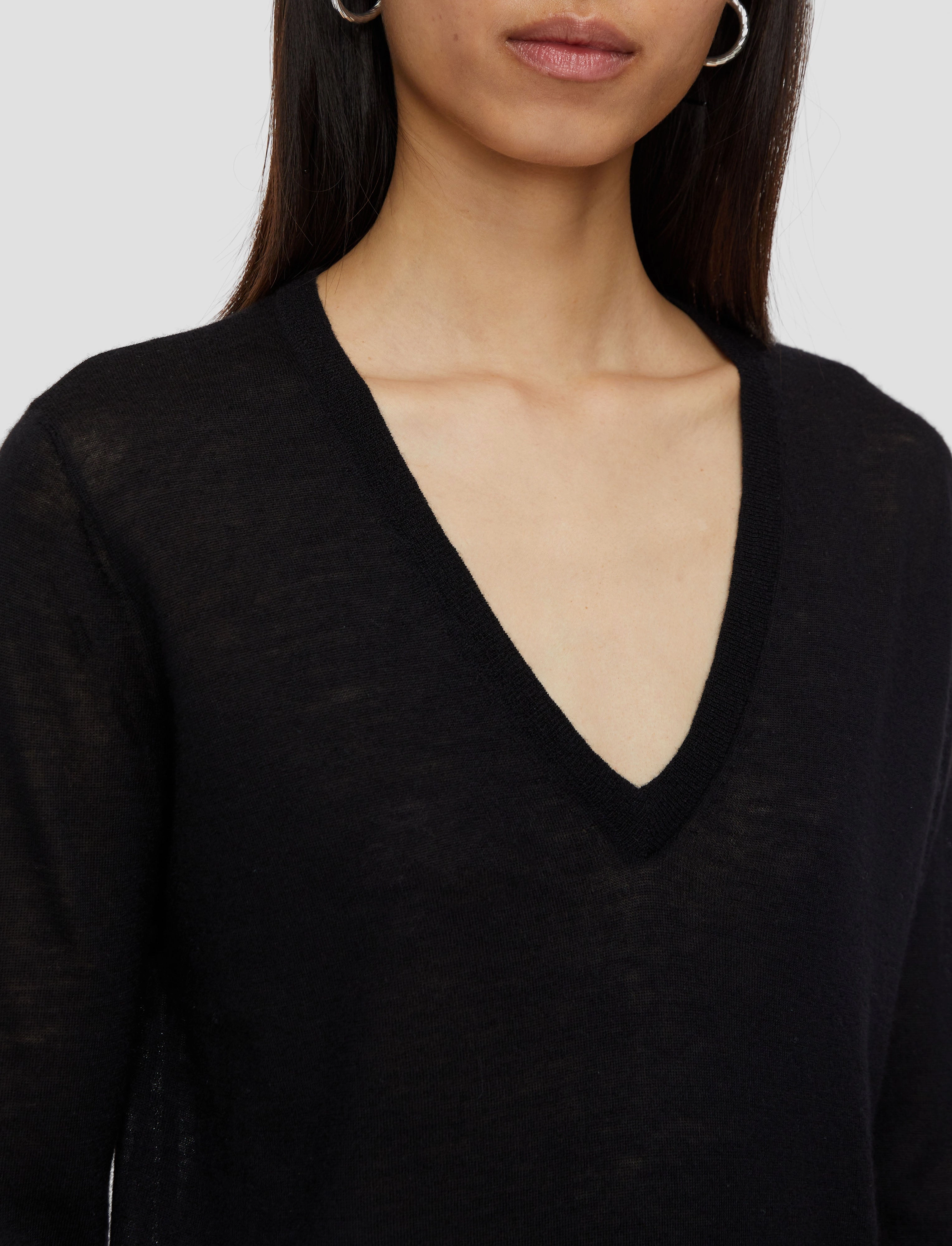 Cashair V Neck Jumper Soft Touch Flexible Neckline