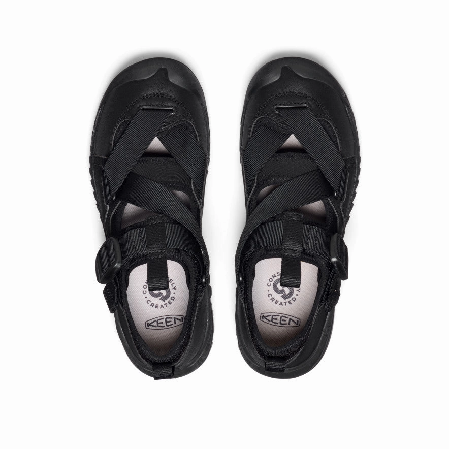 Foam Comfort Impact Diffusion All Gender Hoodzerra Sandal  |  Black/Black