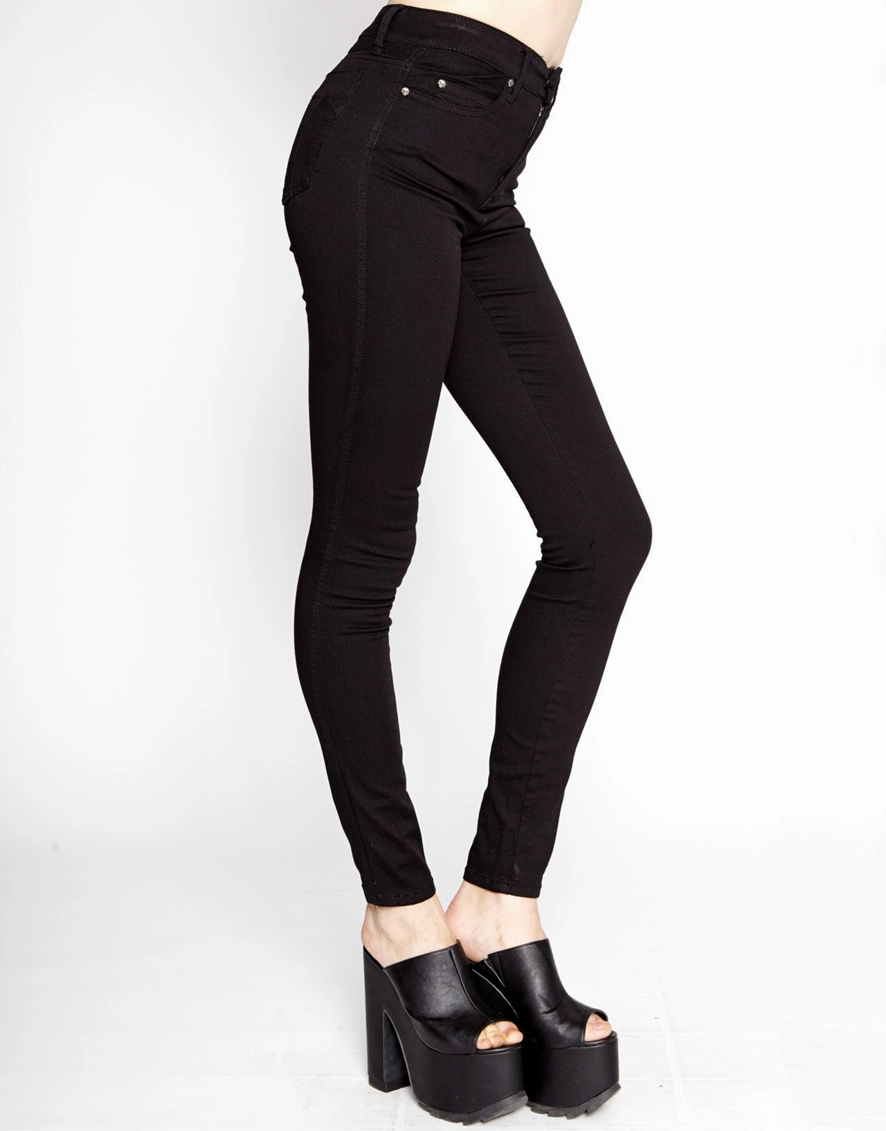 Work Meeting Trendy Modern Minimalist Stylish Adult Fashion High Waisted T Back Jeans