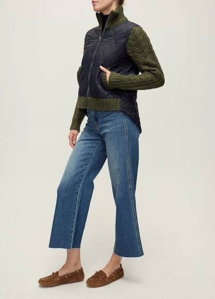 Easy Fit Patra Mixed Media Jacket Navy/Army Melange