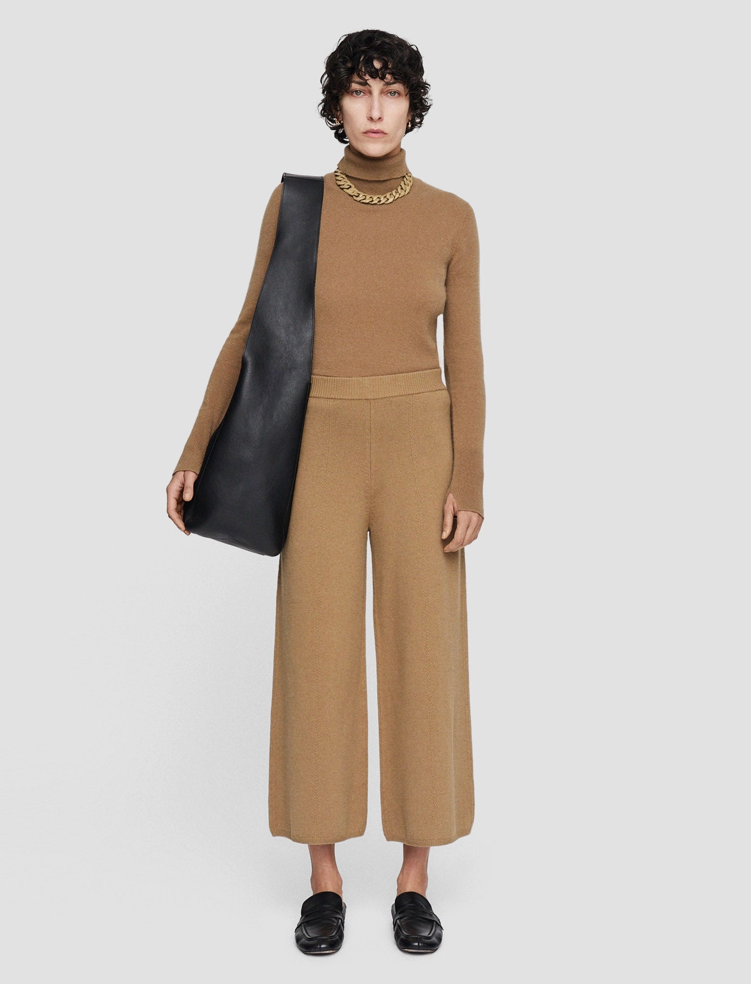 Crew Neckline Soft Wool Culottes