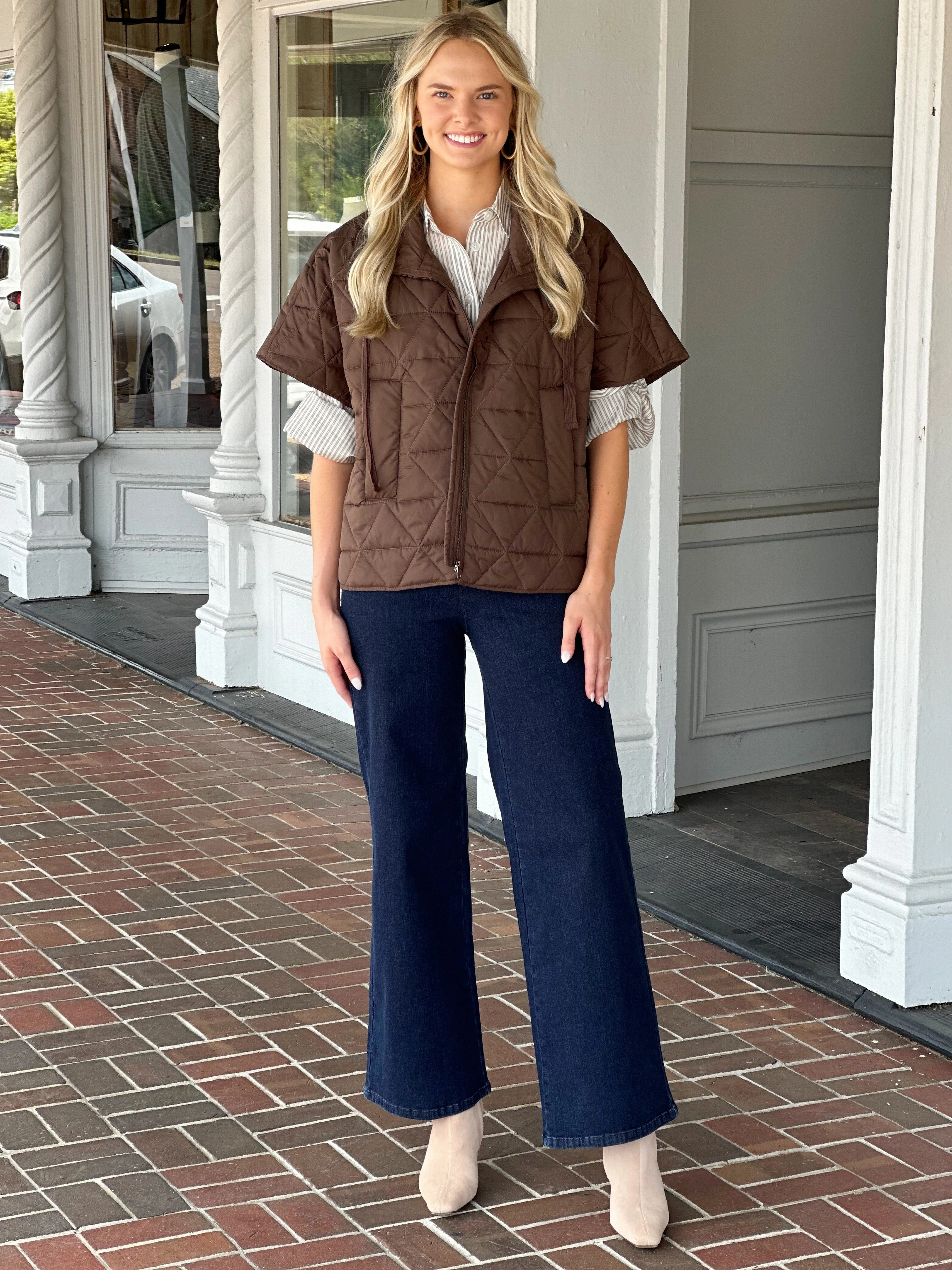 Breathable Outer Shell Comfort Fit Jamel Puffer Sweater in Umber