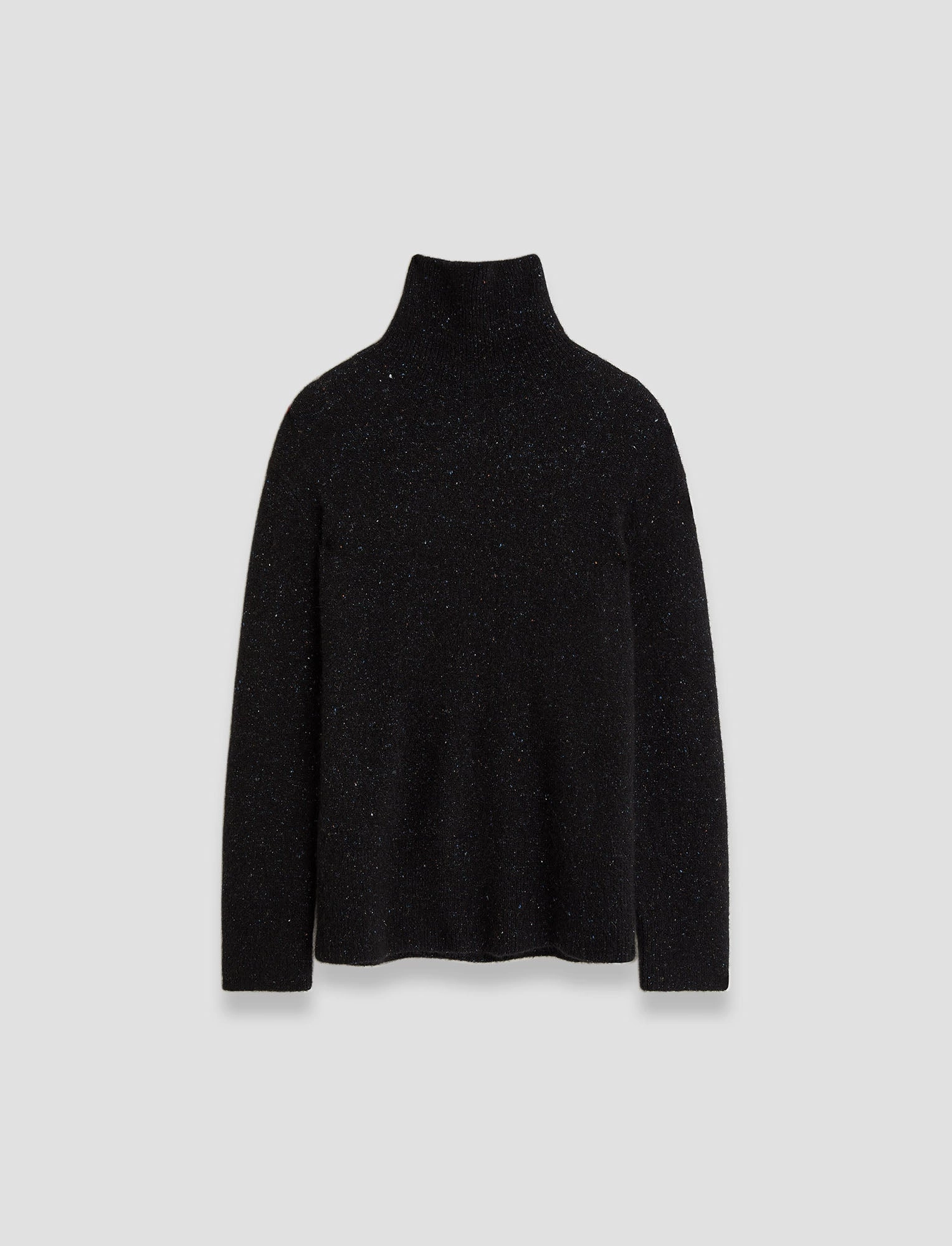 Layer Trend Alpaca Tweed Knit High Neck Jumper