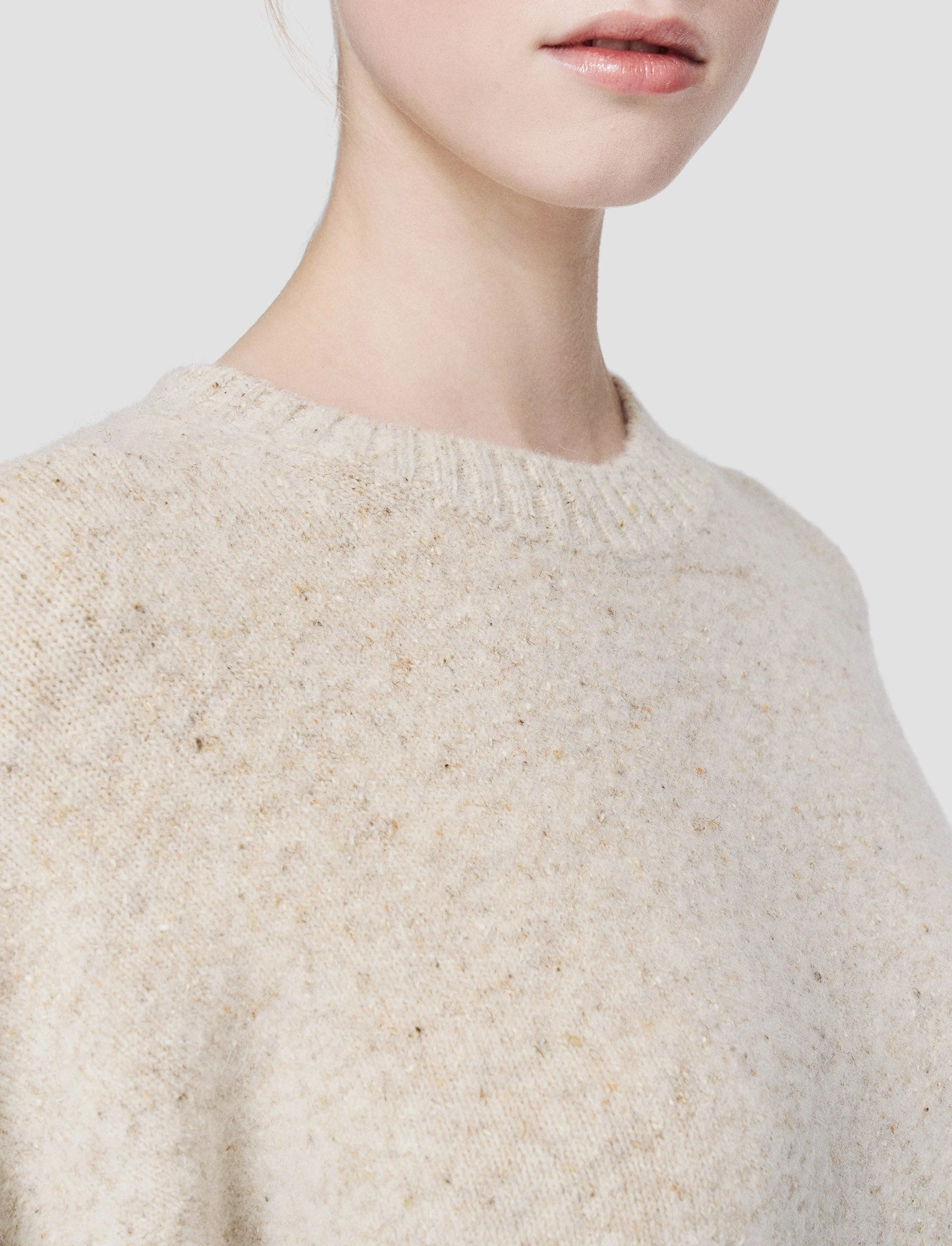 Alpaca Tweed Knit Round Neck Jumper Fresh Season