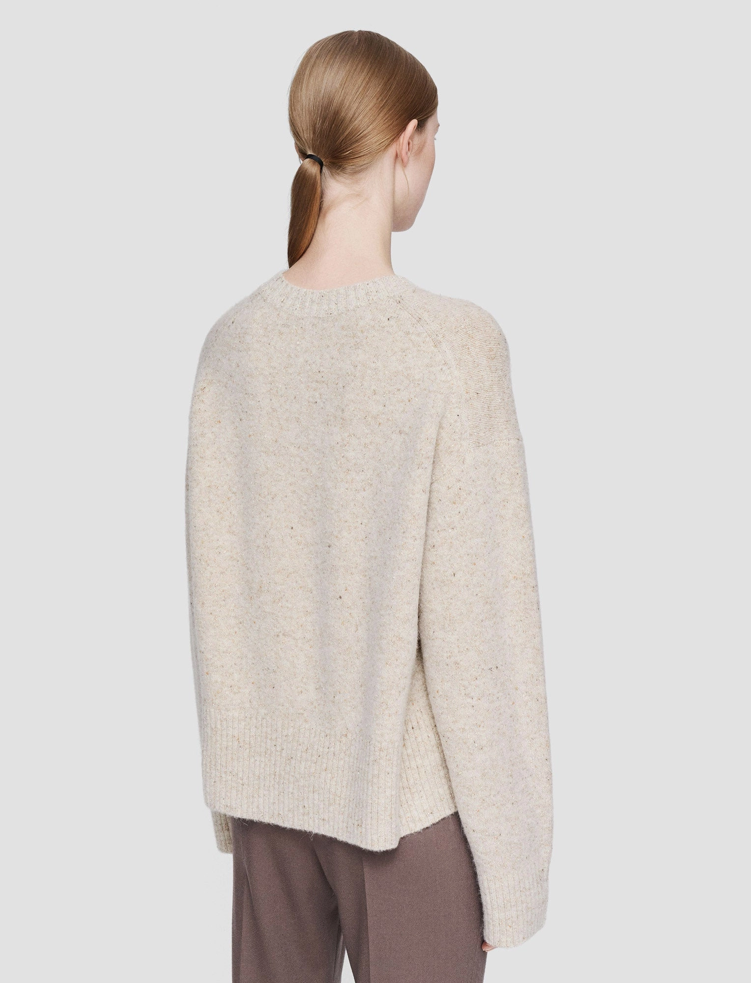 Alpaca Tweed Knit Round Neck Jumper Winter Layer Minimal Comfort