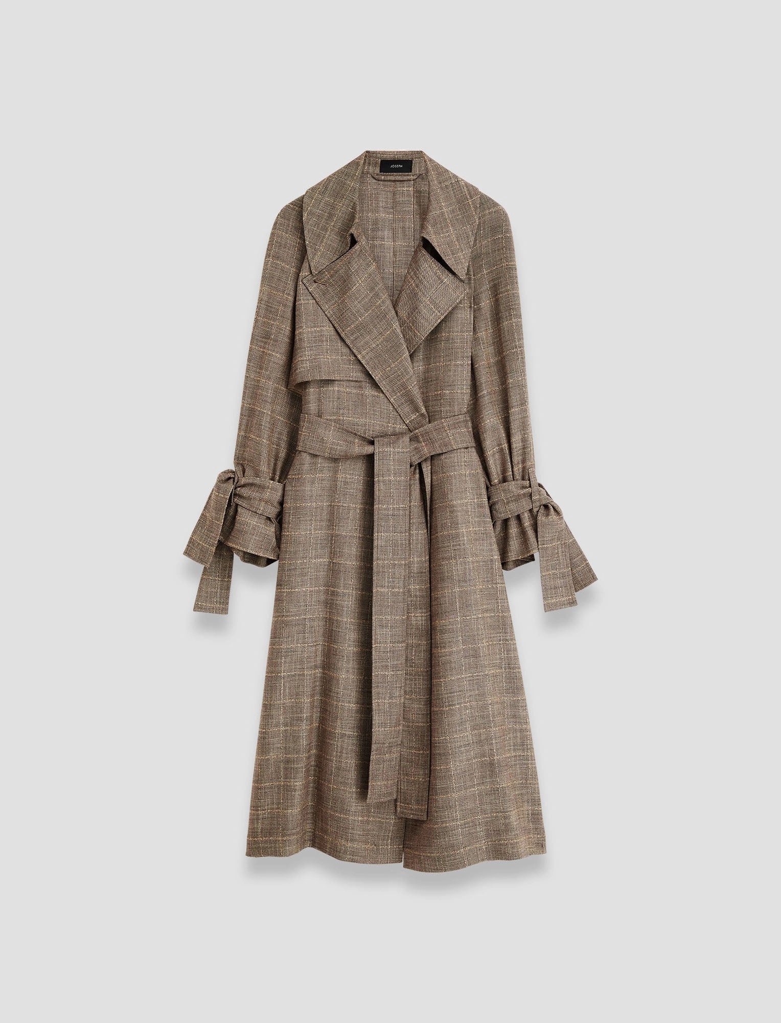 Ergonomic Armhole Cut Houndstooth Print Alsace Wool Bamboo Coat