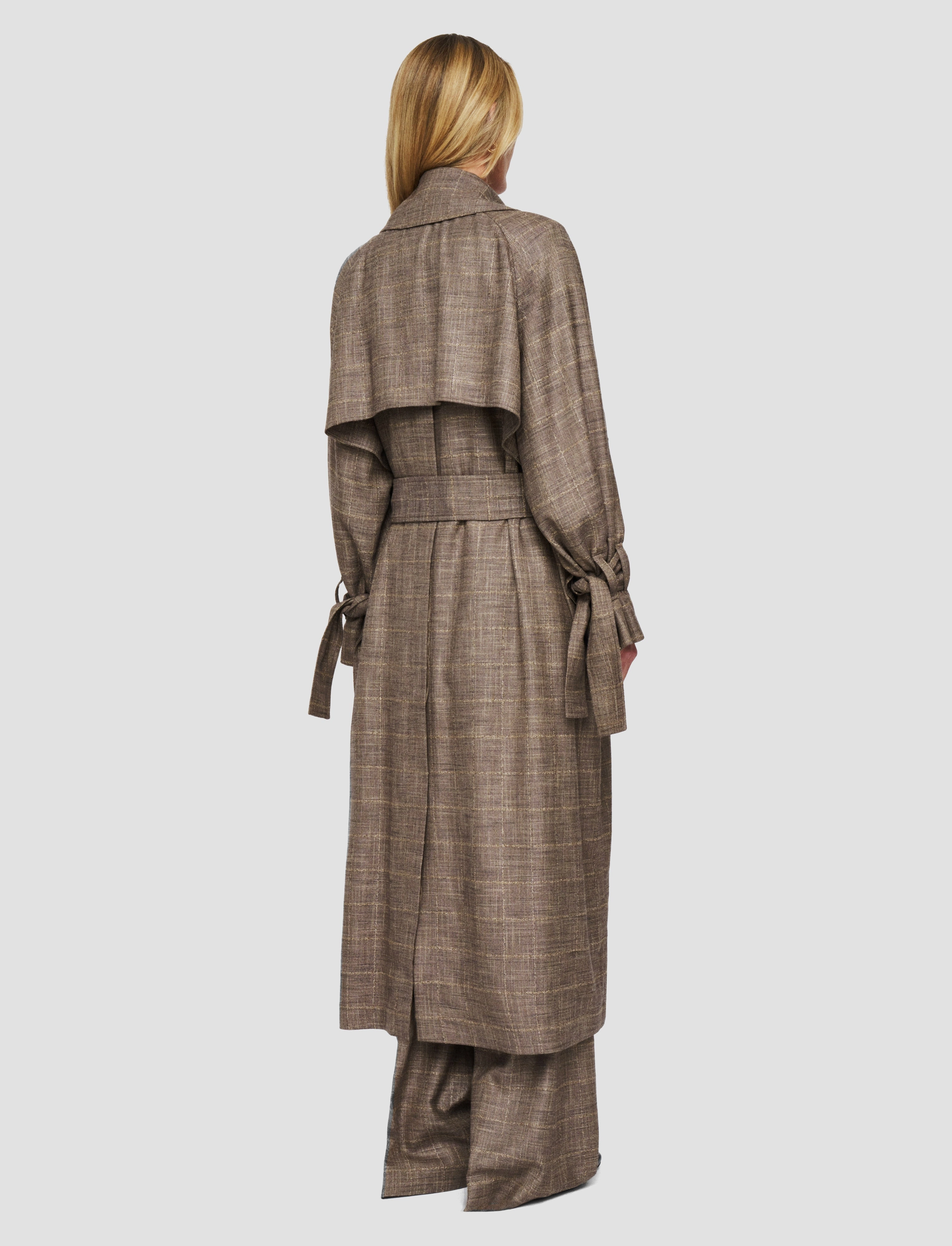 Belted Waist Versatile Styling Alsace Wool Bamboo Coat