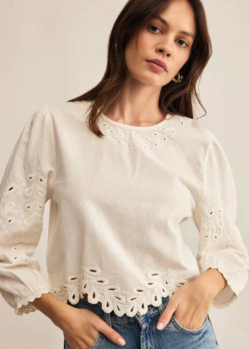 Ambroise Top - White MinimalistSilhouette Low Profile Waistband Integration