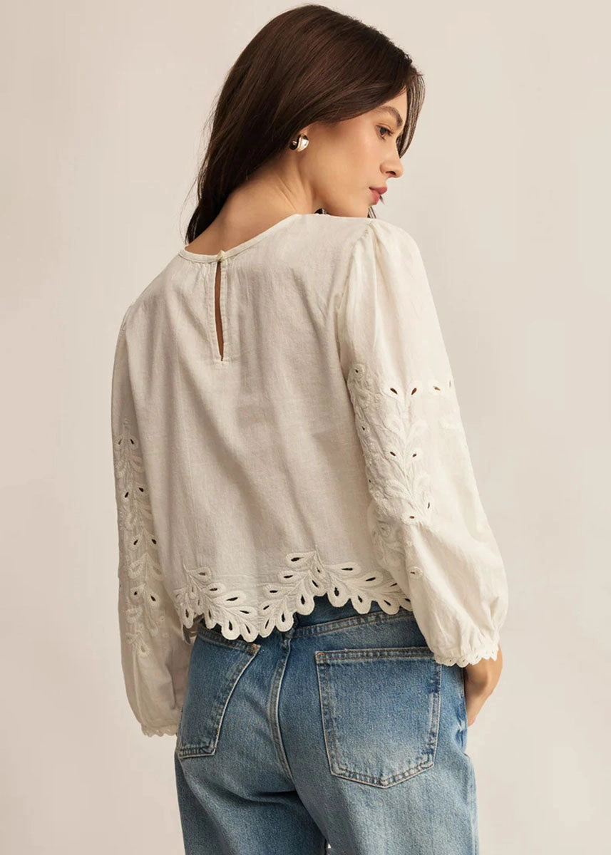 Asymmetrical hem HypoallergenicMaterial Ambroise Top - White