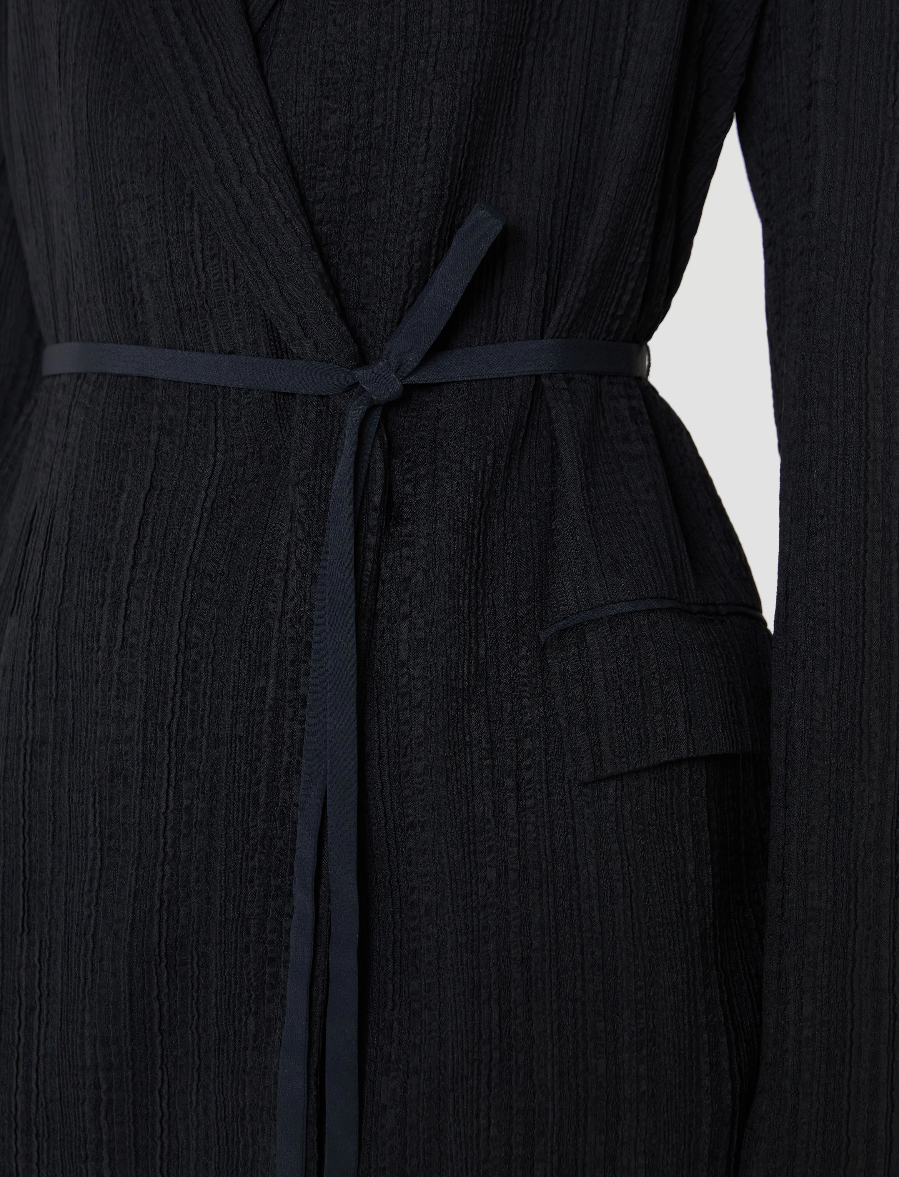 Credit Faux Fur Amelot Pleat Jacquard Jacket