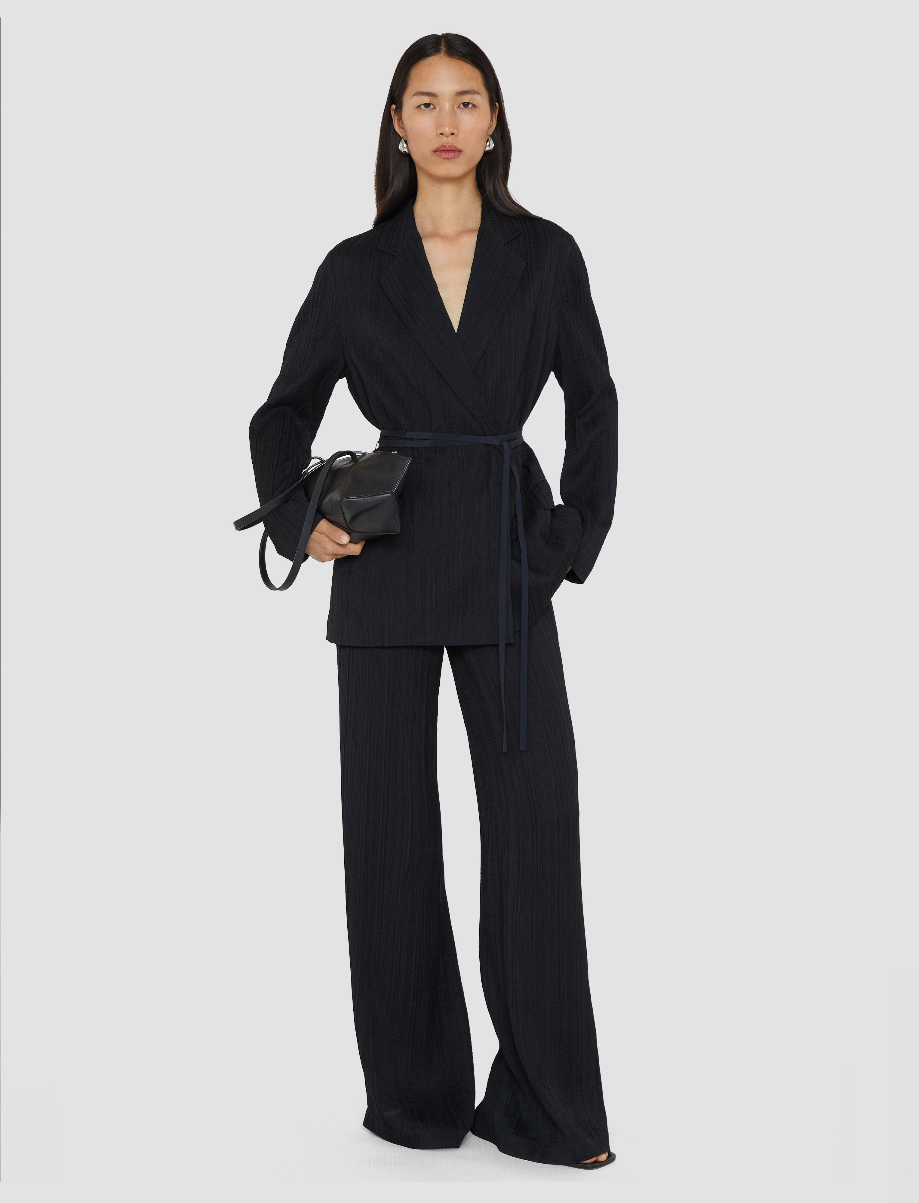 Adjustable Amelot Pleat Jacquard Jacket