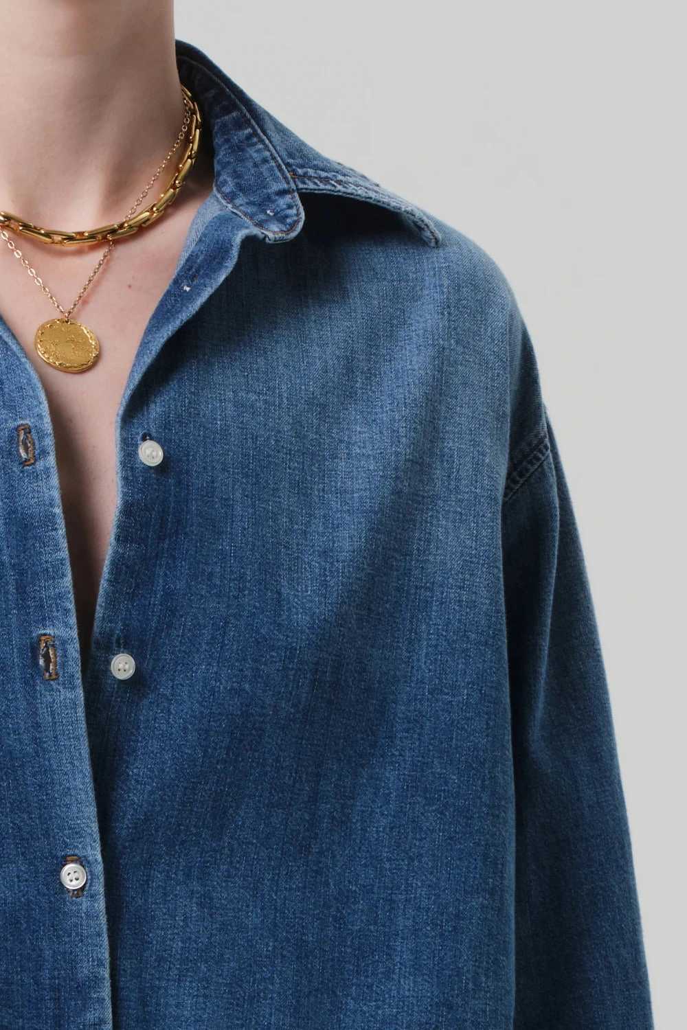 Ana Cropped Shirt Elegant Blouse AdjustableClosure