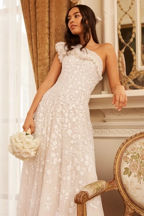 Posy Pirouette One-Shoulder Ankle Gown Timeless Wear