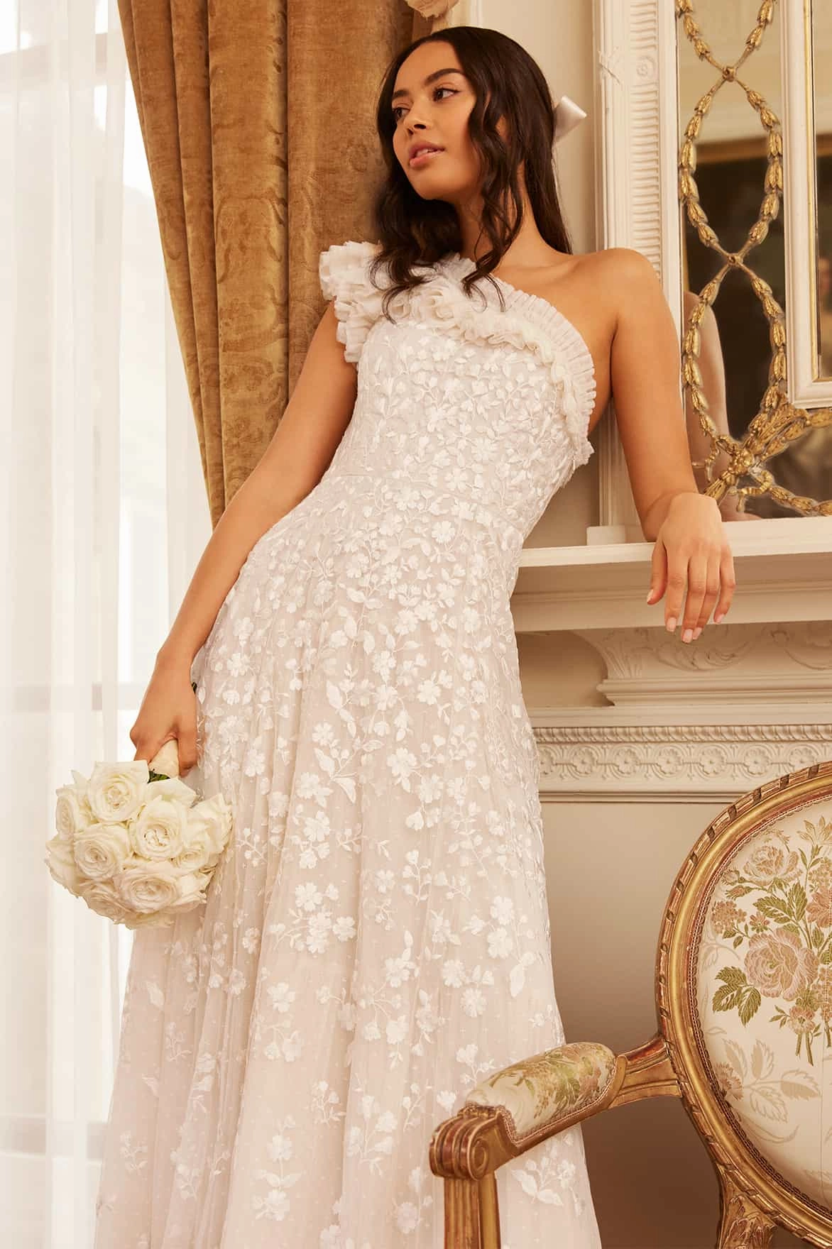 Posy Pirouette One-Shoulder Ankle Gown Timeless Wear