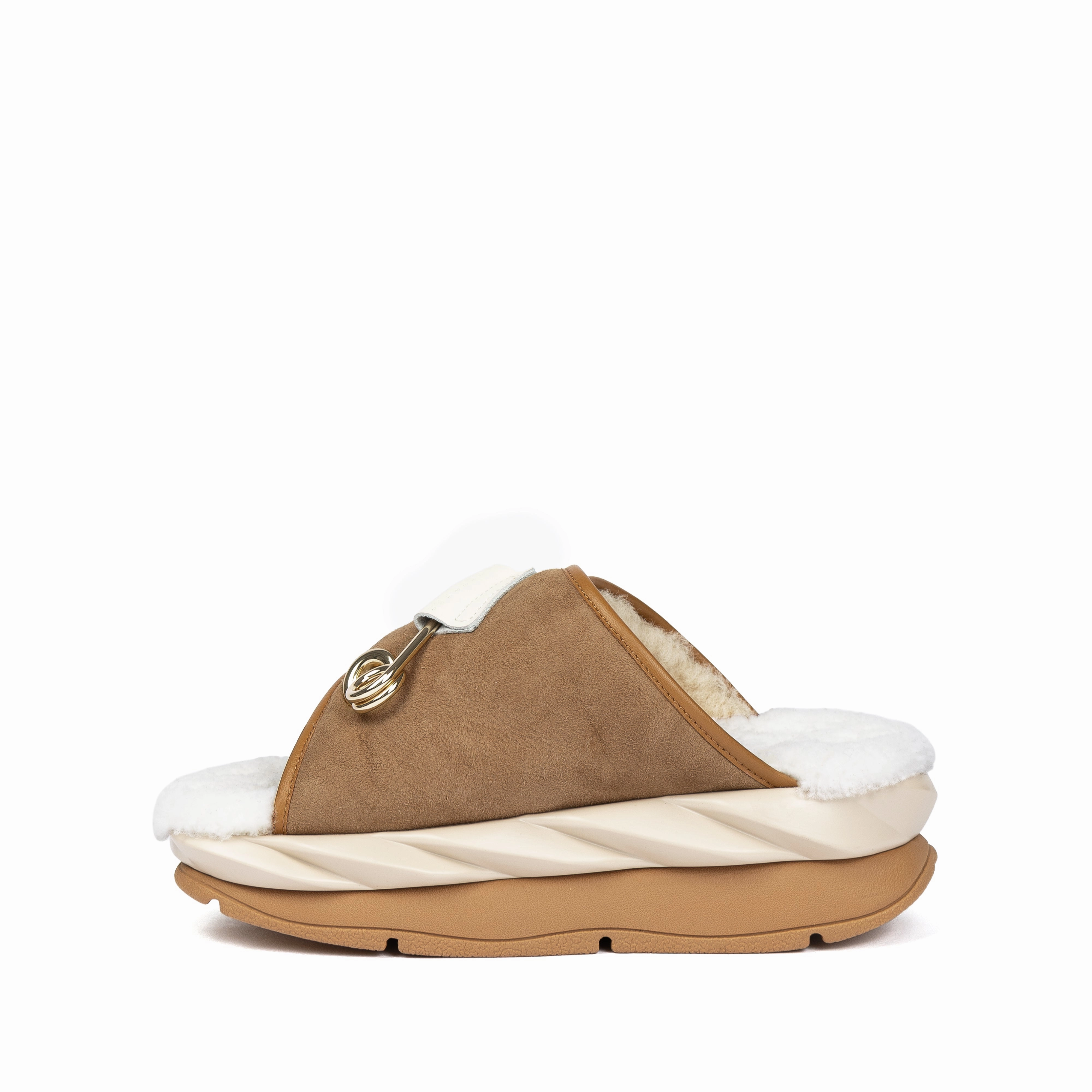Wide Toe Box Design Stylish Support MELLOW PIN TAN