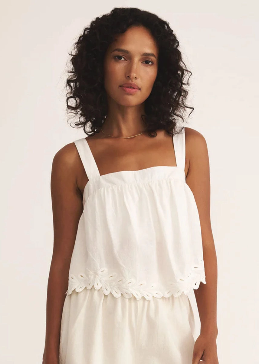 Annecy Tank - White Tencel Lyocell Fiber