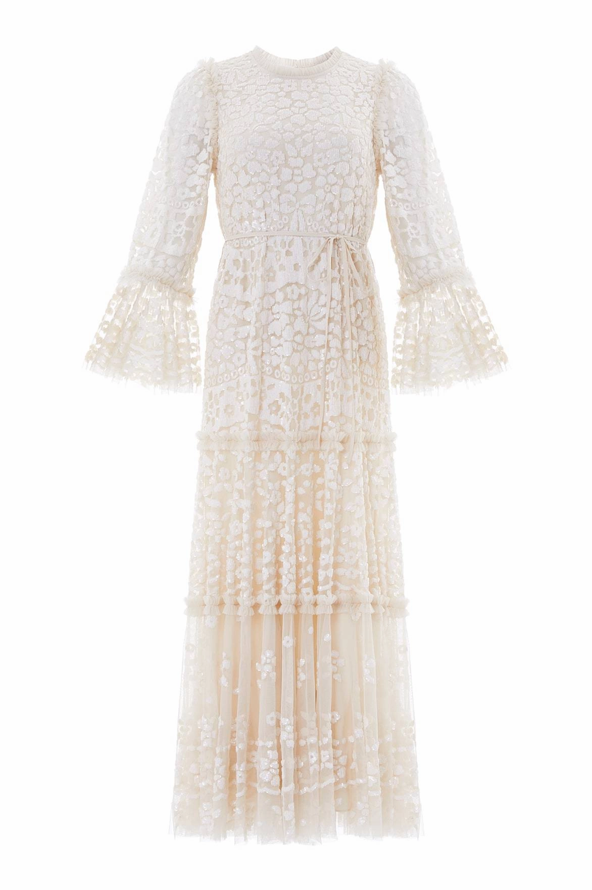 Timeless Comfort Annie Sequin Tiered Ankle Gown