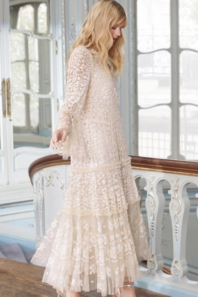 Tailored Style Annie Sequin Tiered Ankle Gown