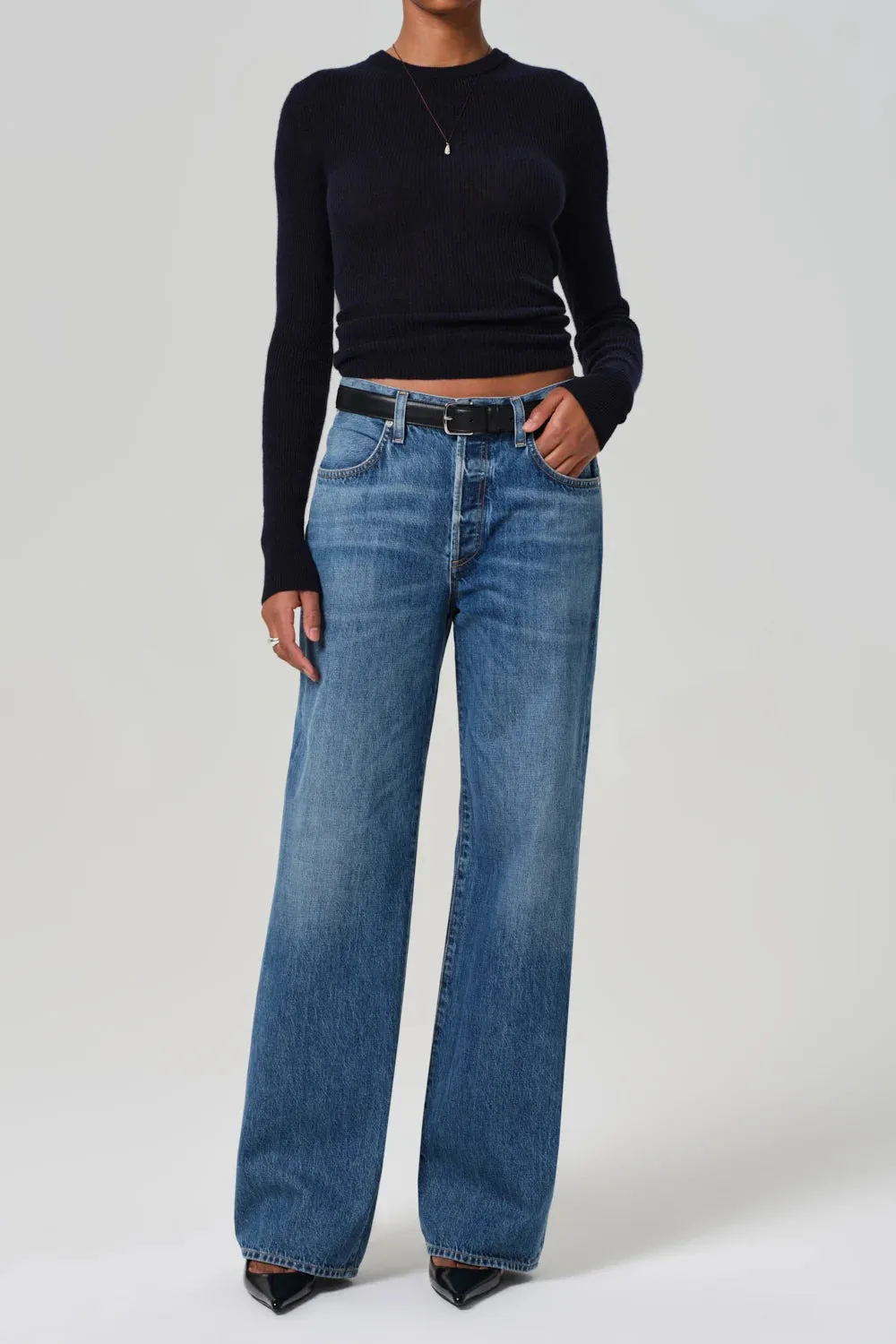 Annina High Rise Wide Leg 33" Relaxed Look Trendy Vibe