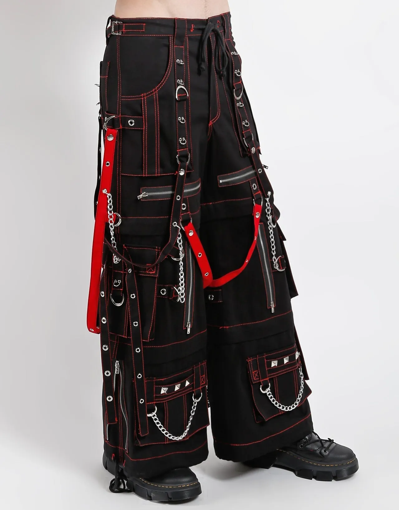 Timeless Look MIRACLE PANT BLACK/RED