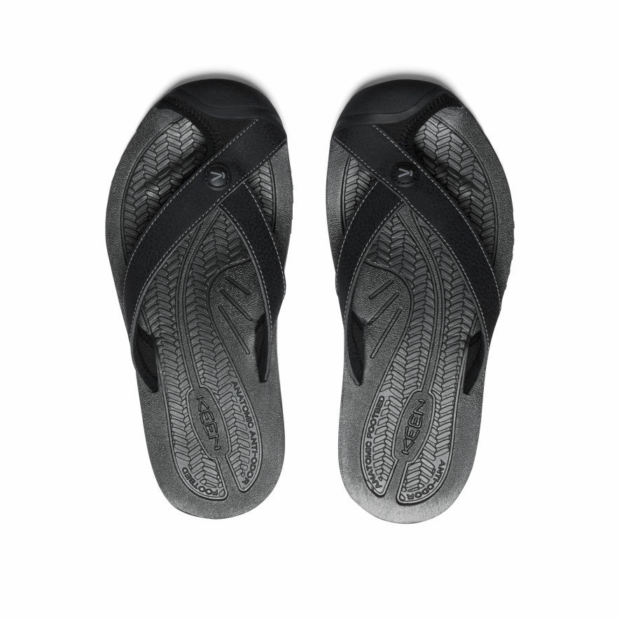Women's Barbados Flip-Flop  |  Black/Steel Grey Neoprene Strap Non Slip Sole