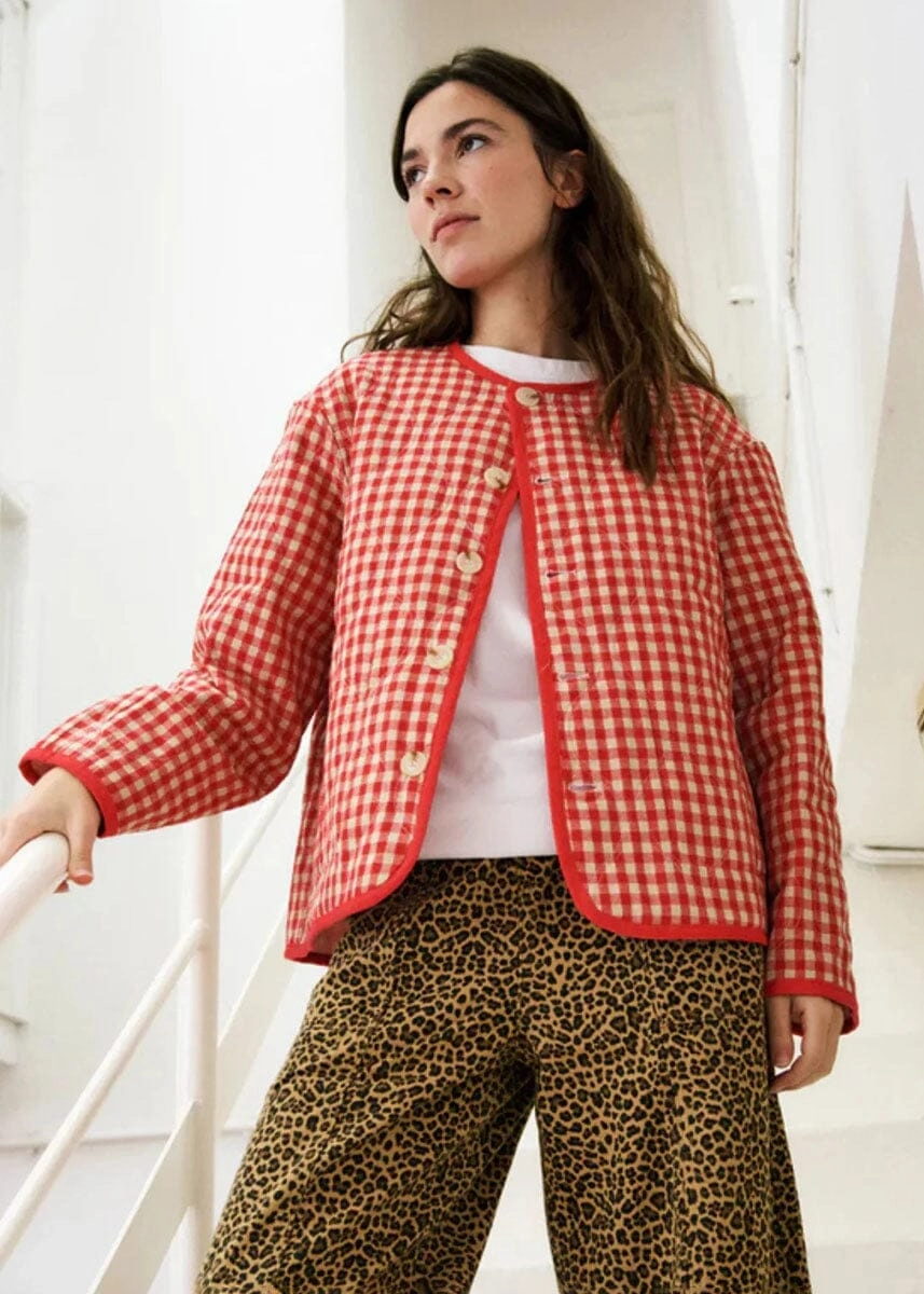 Alezia Quilted Jacket - Rouge Soft Cover