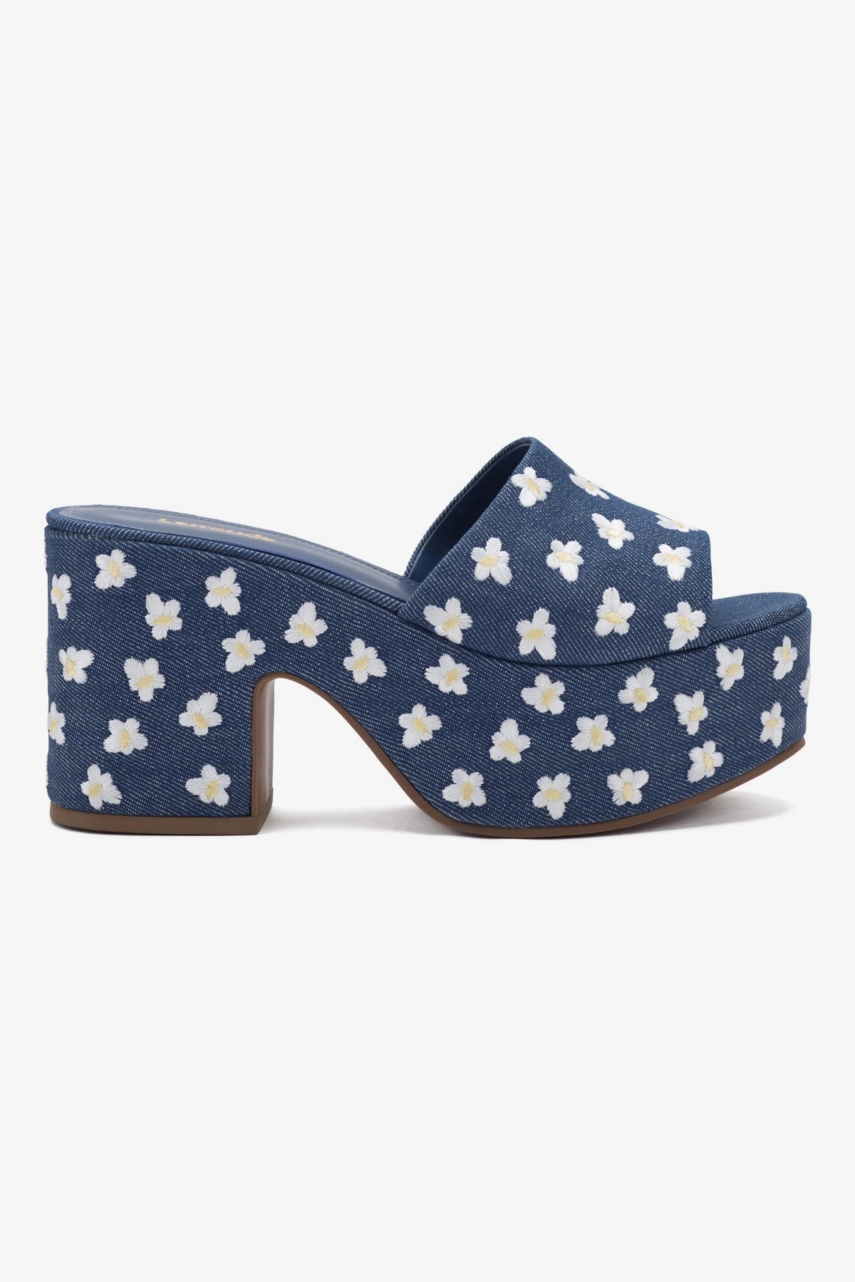 Miso Platform Sandal In Blue Denim Date Soft