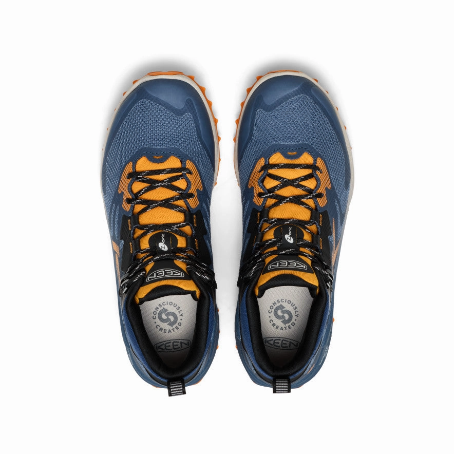 Modern Cut TPU Outsole Men's Zionic NXT Waterproof Hiking Boot  |  Naval Academy/Bright Marigold