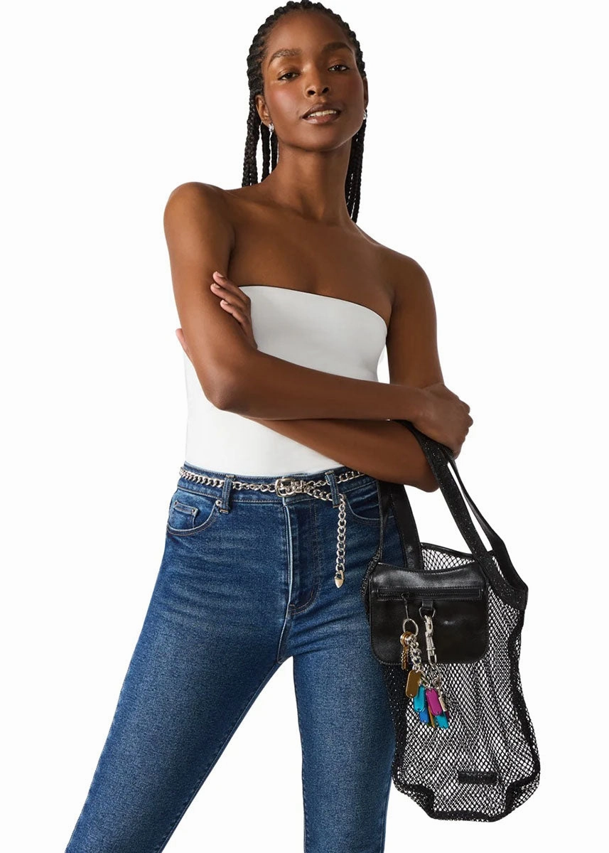 Aria Top - Black Multi BreathableFabric HighNeckCut