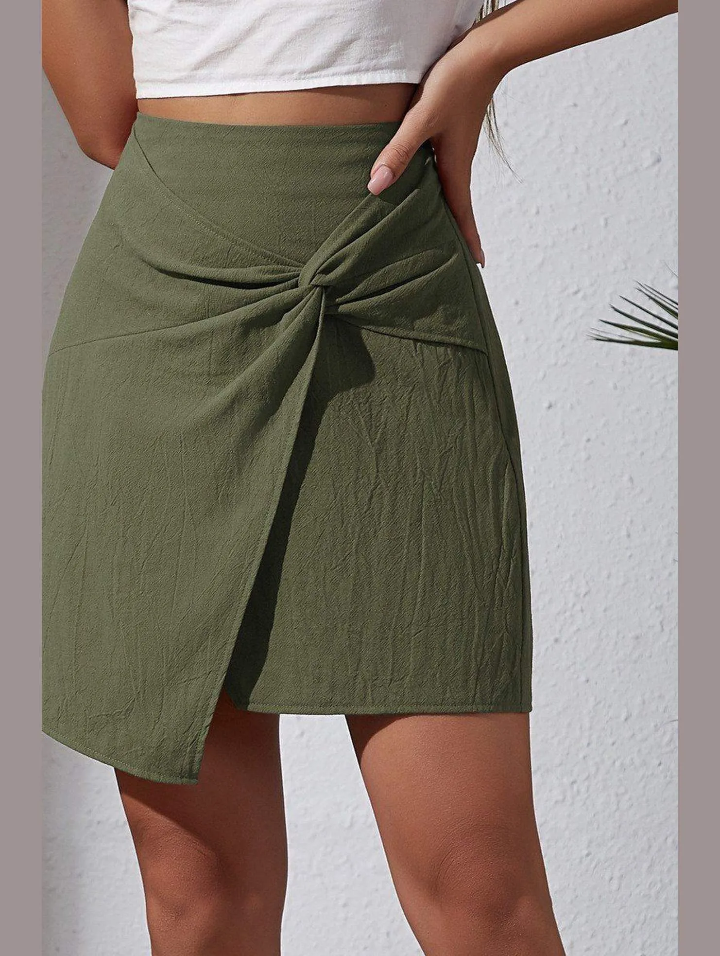 WOMEN FRONT TIED SHORT LENGTH MINI SKIRT Non Binding Cuffs
