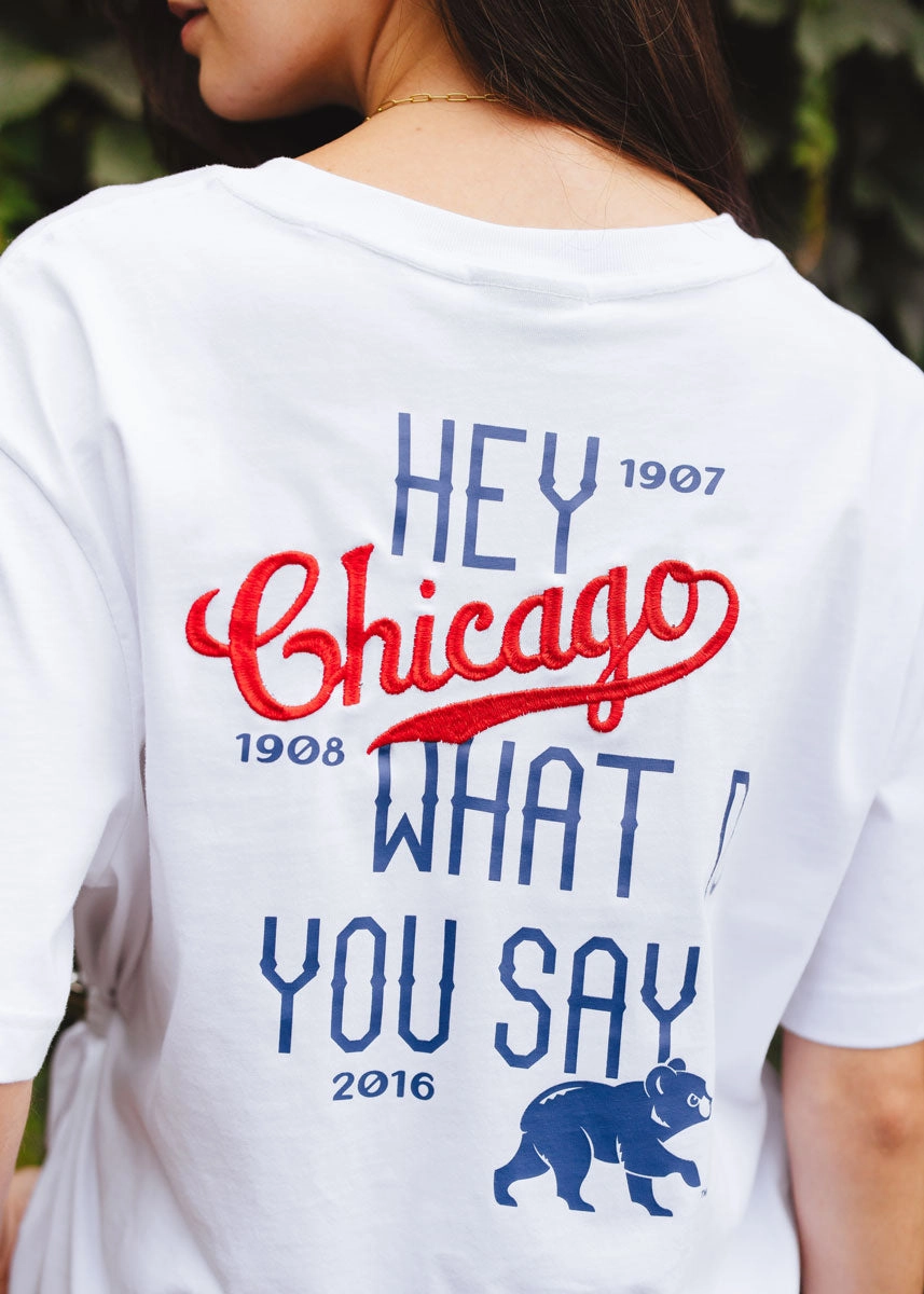 Hey Chicago Oversized Tee All-Purpose Sandwich Mesh Panel Structure