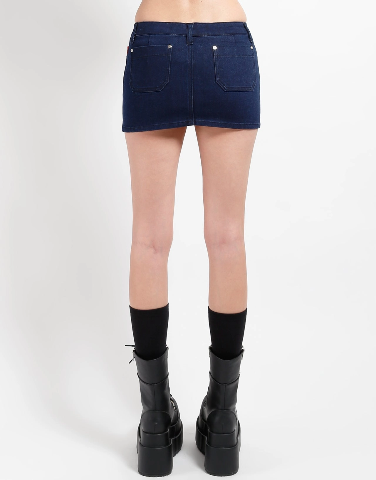 SUPER MINI HEAVY STONE WASH Stretch Waist