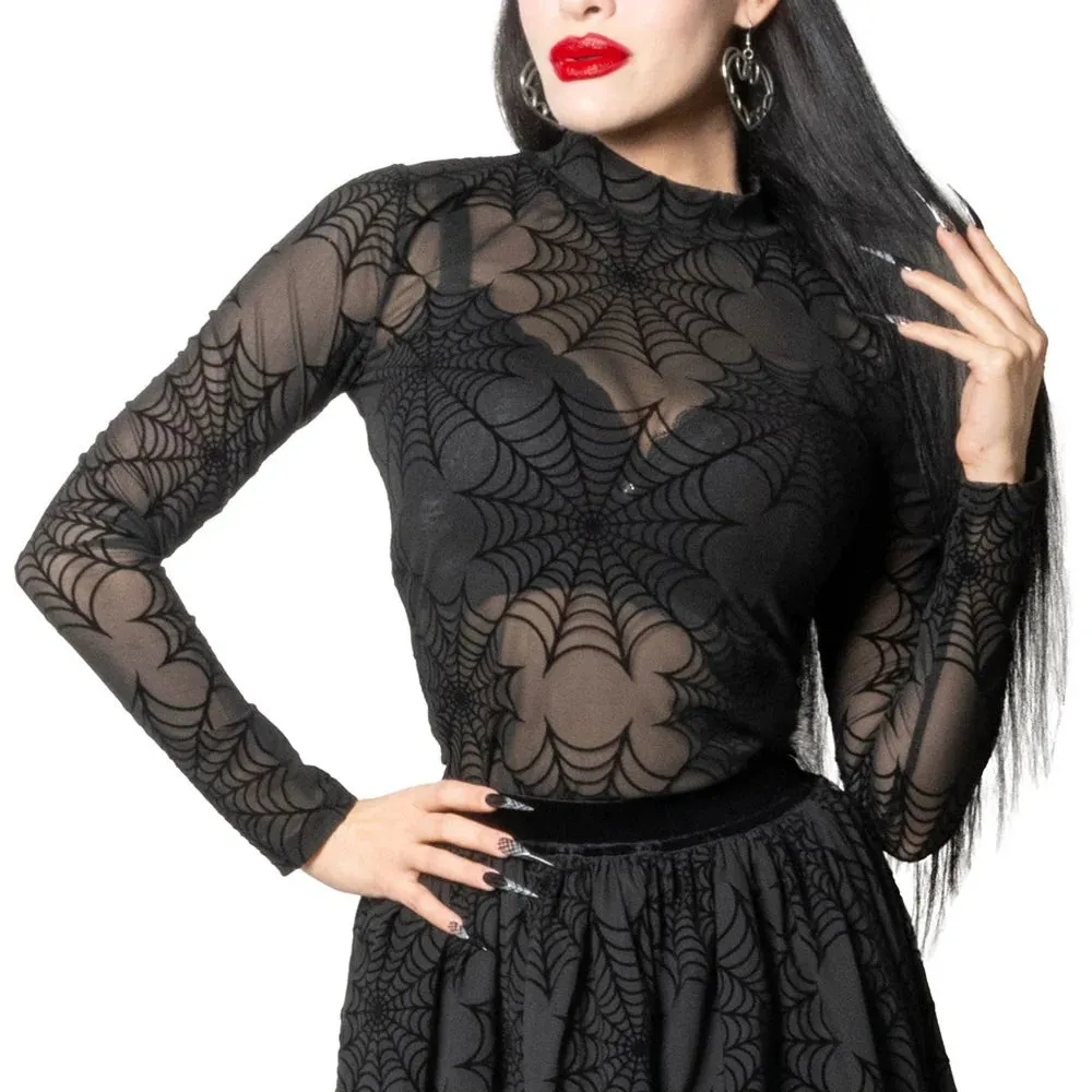 SPIDERWEB MESH TOP BLACK Layered Panel Construction