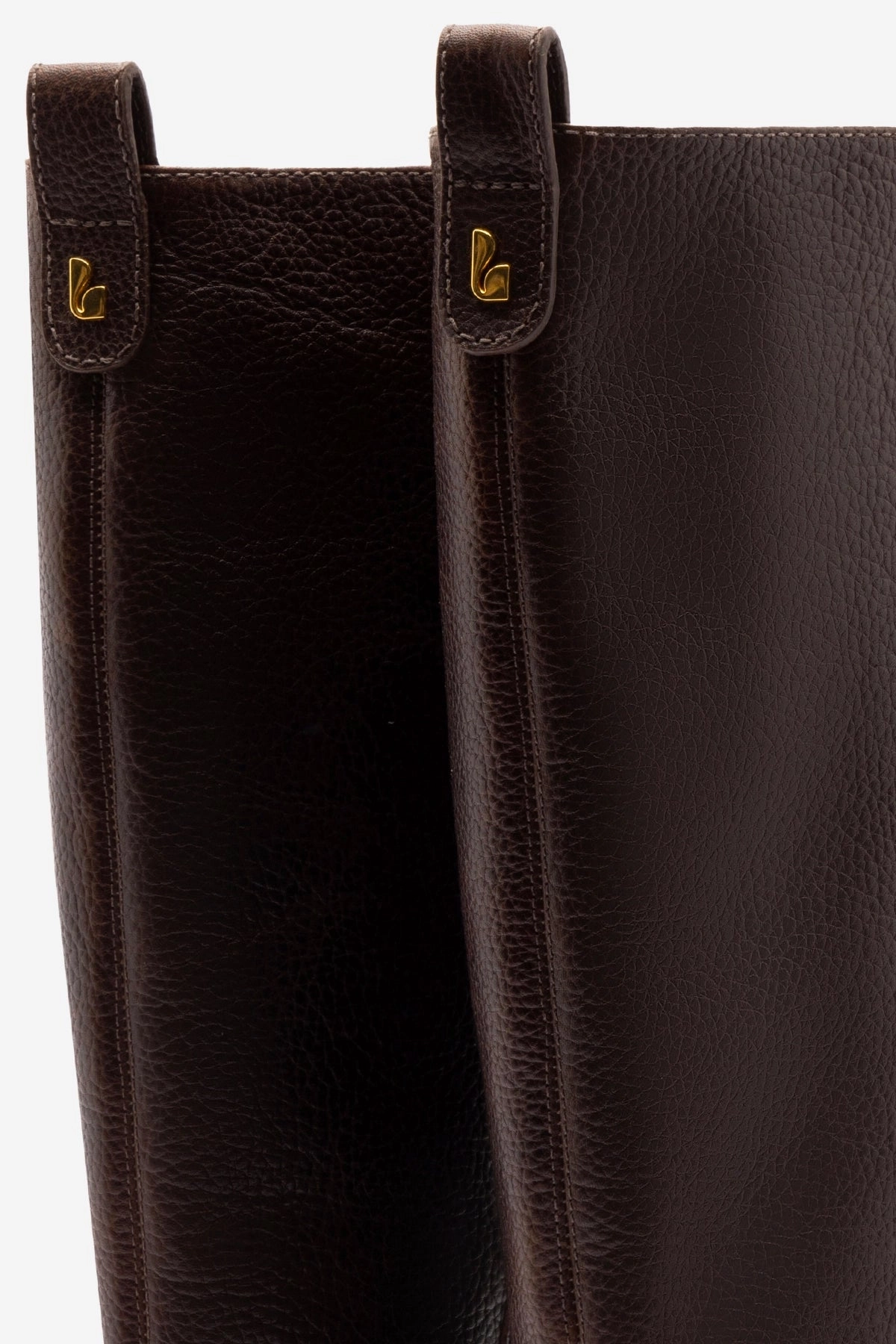 Wedge Heel Florencia Boot In Brown Leather