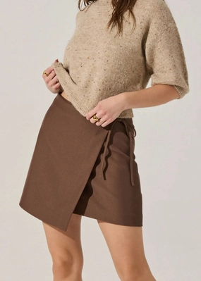 Ashvi Skirt - Brown Relaxed Fit Design Breathable Comfort Fit