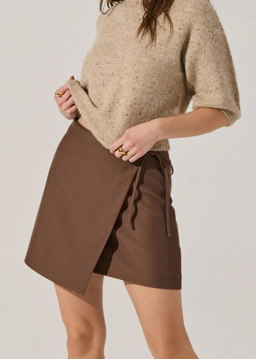 Ashvi Skirt - Brown Relaxed Fit Design Breathable Comfort Fit