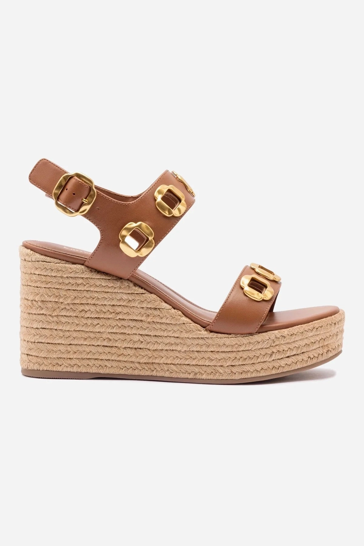 Breath Ease Milan Espadrille In Caramel Leather