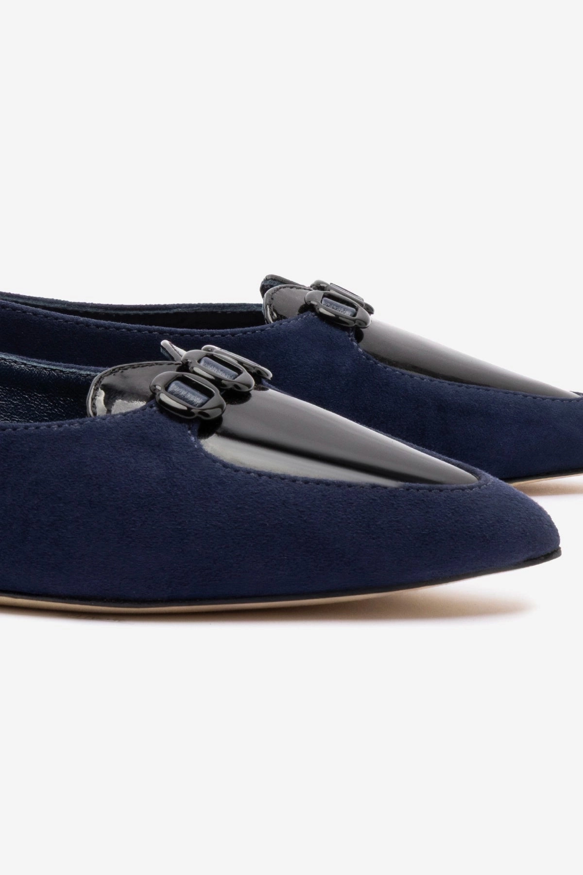 Audrey Flat In Navy Suede Beach Air Trendy Cushion